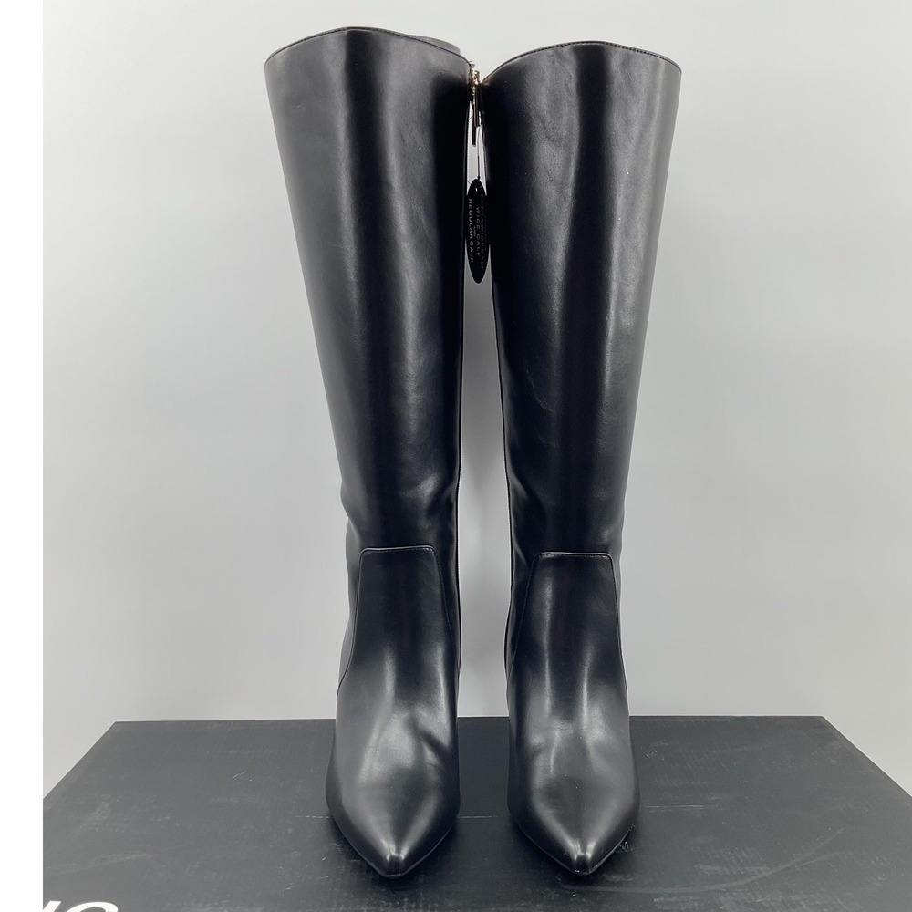 INC International Concepts McKennaap Black Wide Calf Knee High Boots Size 7.5M